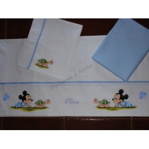 Len&ccedil;&oacute;is com mickey e tartaruga 
