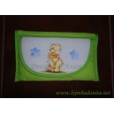 Porta toalhetes com ursinho - verde
