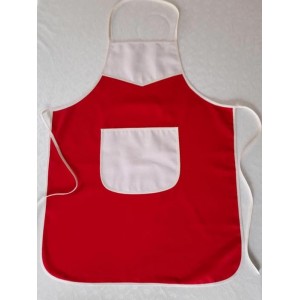 Avental vermelho e branco 