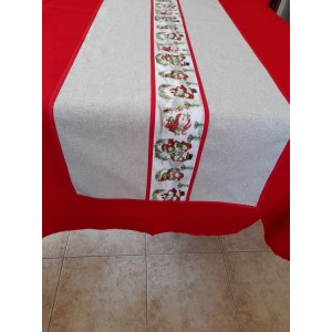 Centro de mesa de natal em linho 